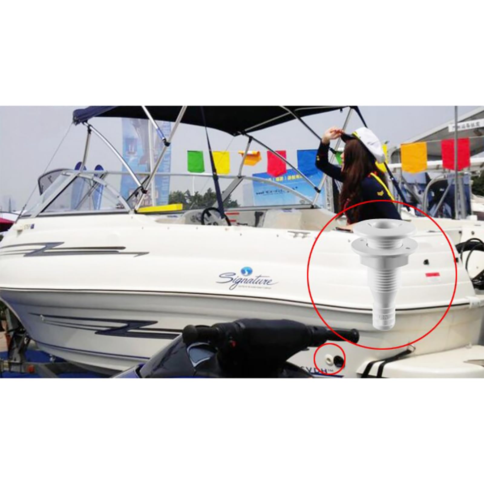 Kit Pompe De Cale 19 Mm Bateau – Tuyau 180 Cm + Bouchon Vidange + 2 Colliers