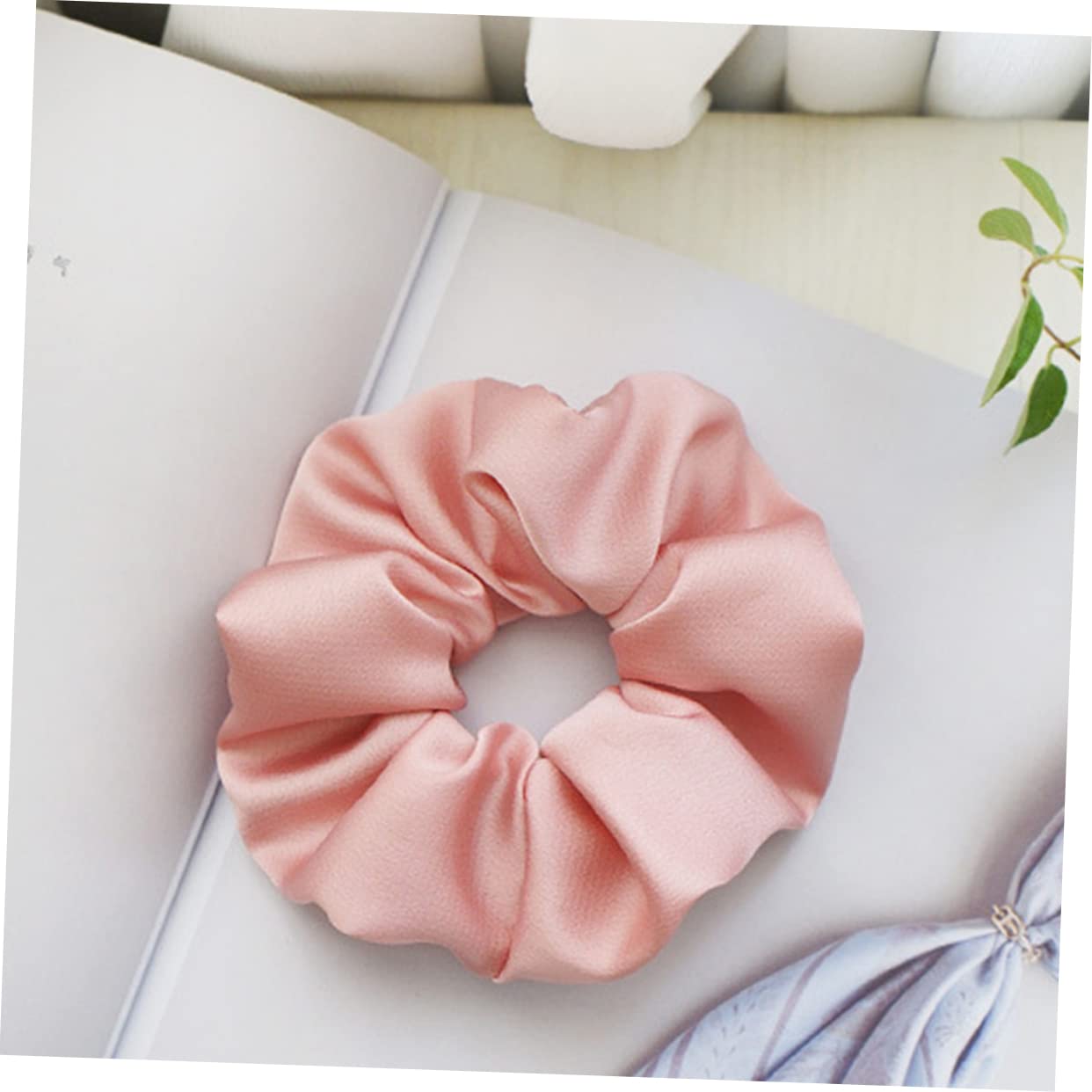 SALE? Stylish Pink Satin Silk hair tie Satin Silk Scrunchies Set - 6 Pink Hair Ties for Women  main image 2