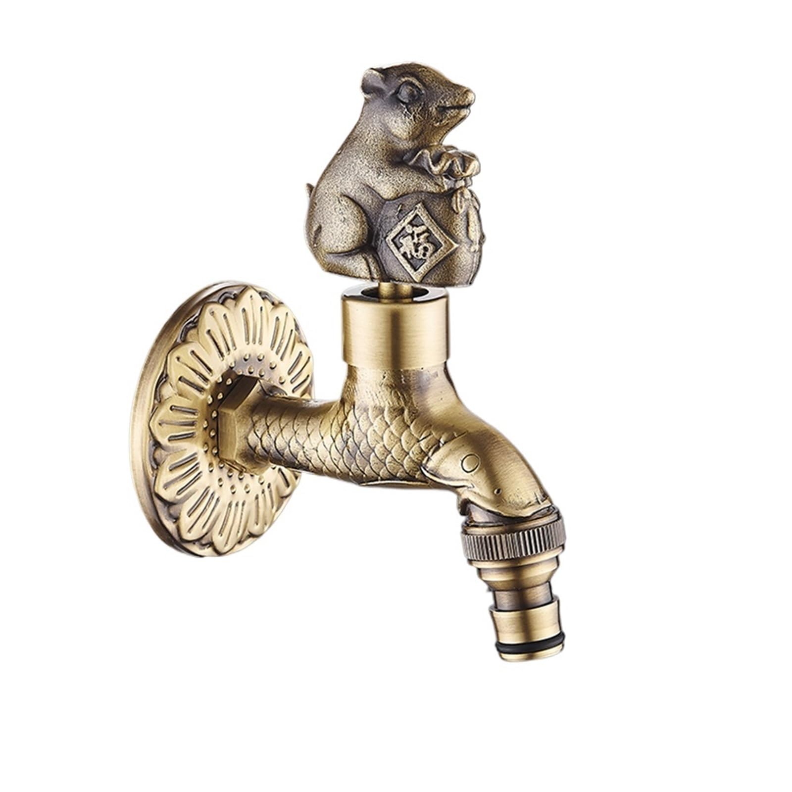 Itrhjtgp Color-12 Outside Tap Garden Faucet Faucet Bronze Dragon Carved Tap Bathroom Mop Faucet Washing Machine Faucet Outdoor Faucet For Garden(Color-12)