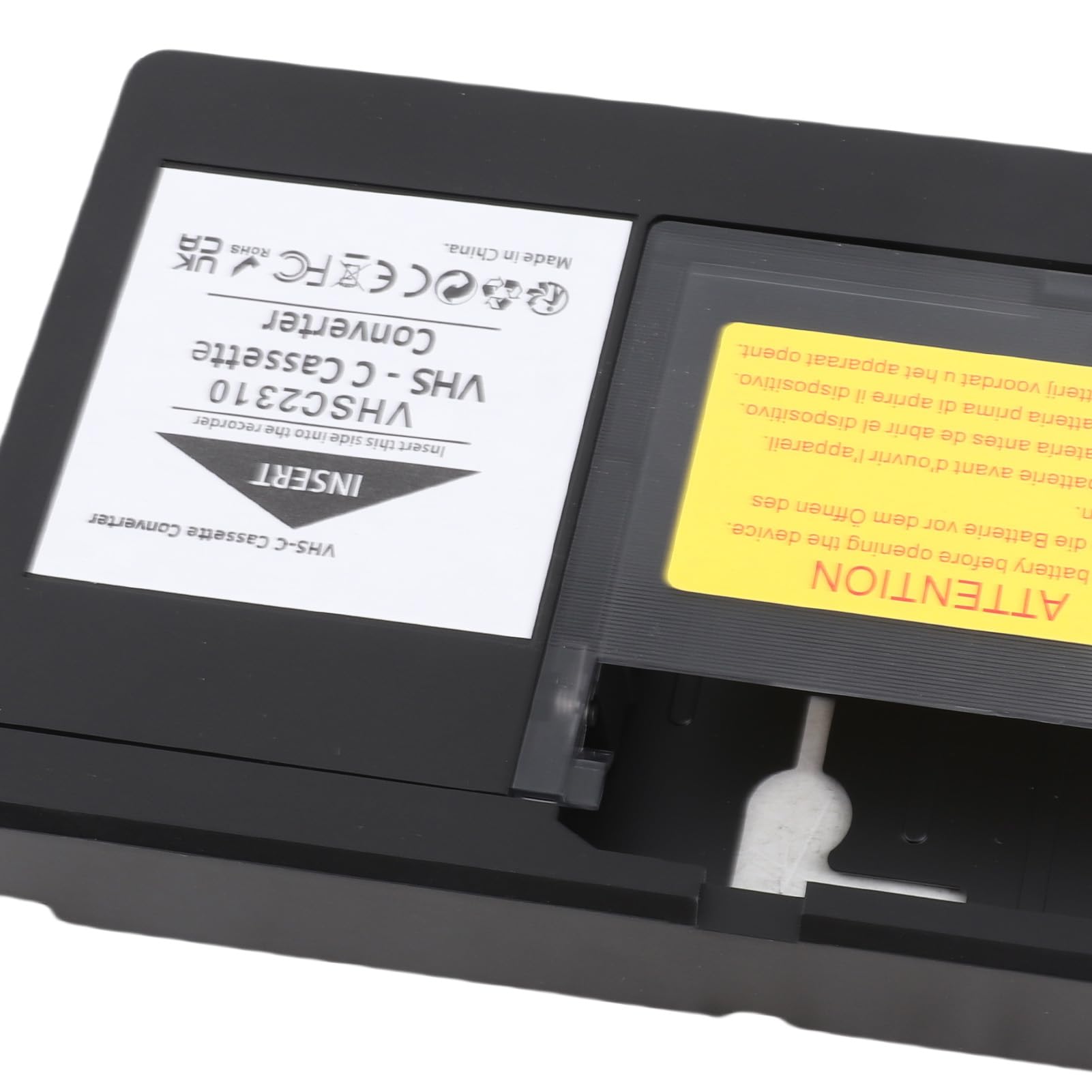 YUYTE Adapter für Kassetten Camcorder-Kassetten-Adapterbox für VHS-zu-VHS-C-Konverter mit Wiedergabe- und Aufnahmefunktion, EIN-Tasten-Steuerung für Nostalgisches Videoerlebnis