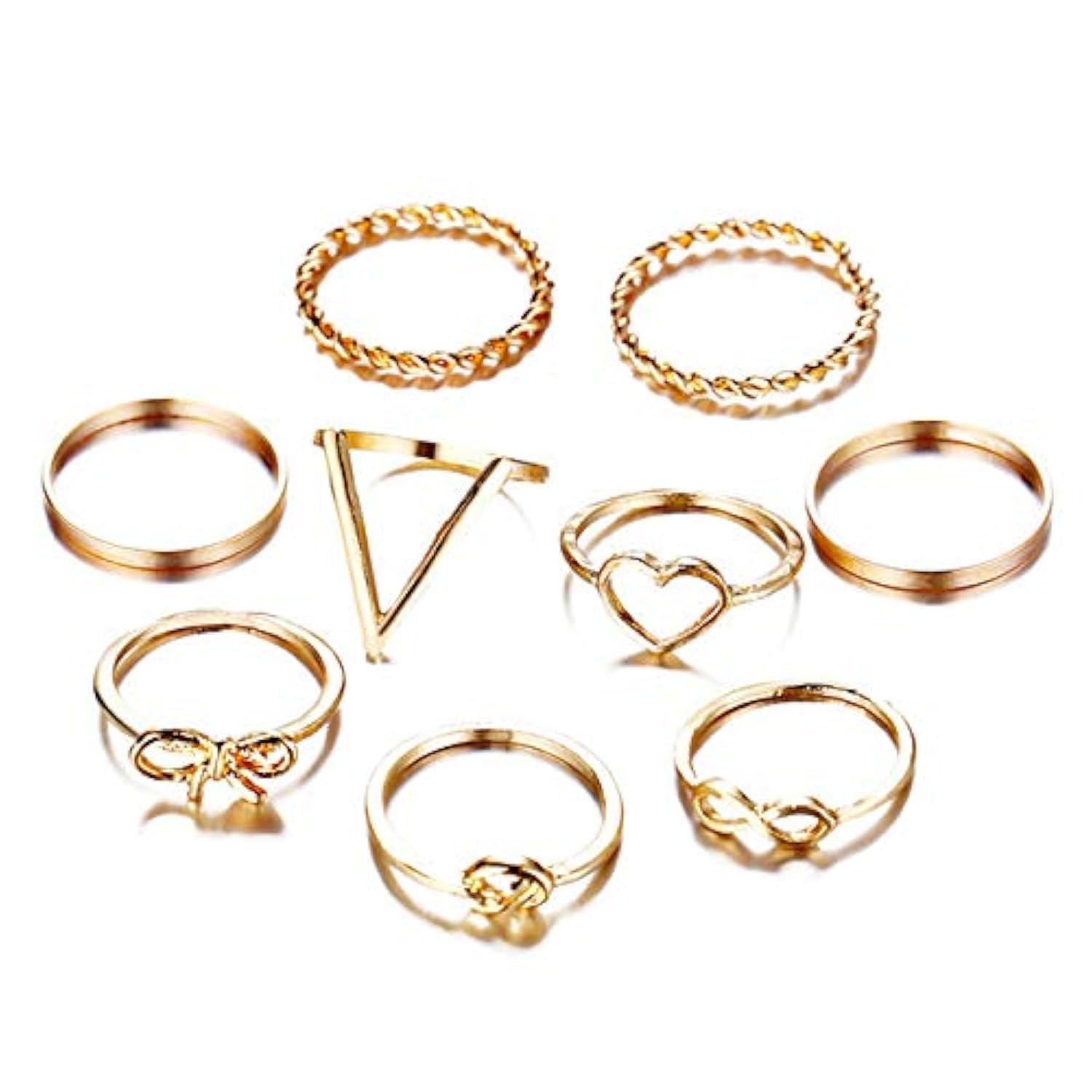 YouBella Jewellery Bohemain Oxidised Rings Combo of 9 Rings for Women and Girls (Gold) (B08W4KWZN3) Amazon Price History, Amazon Price Tracker