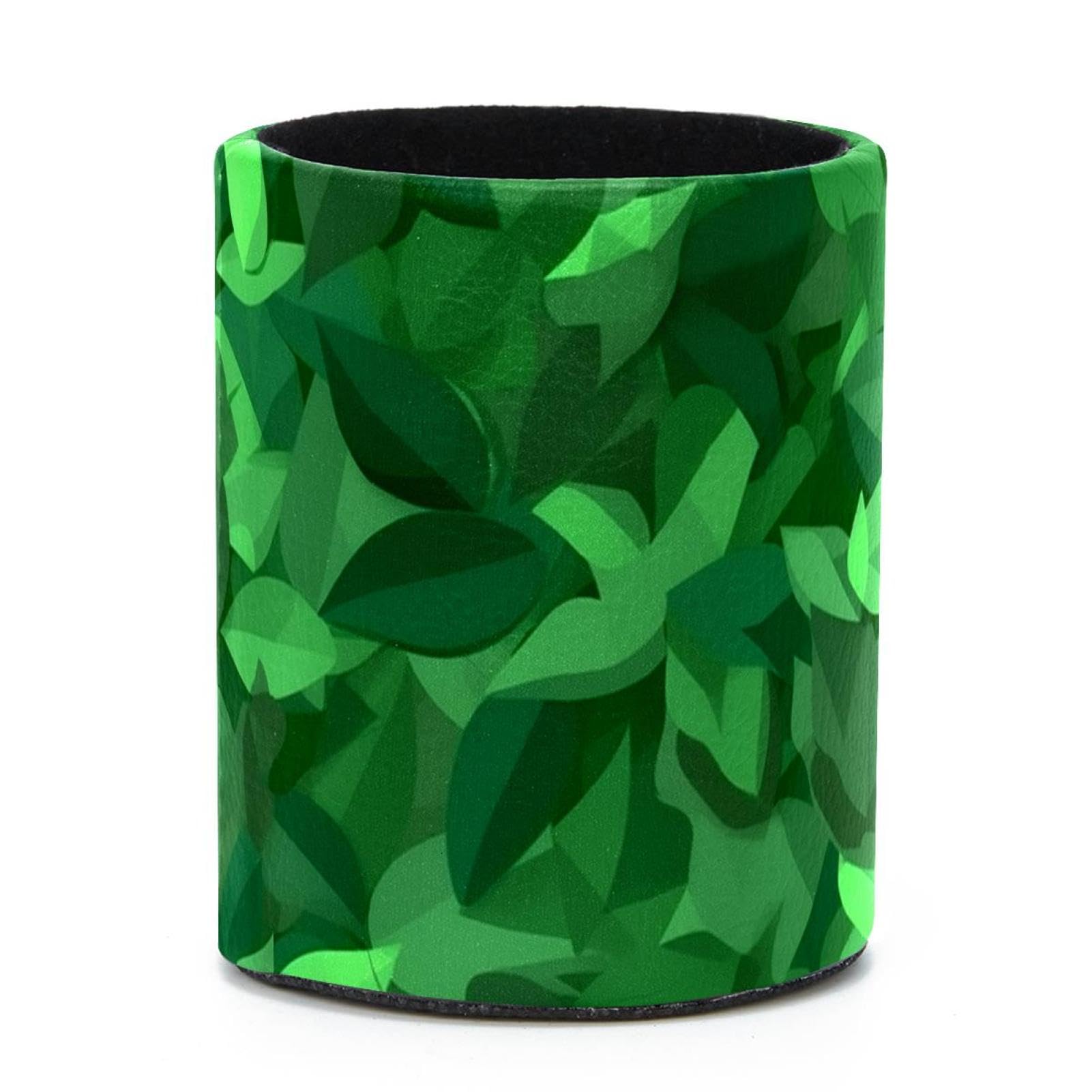 VAPOKF Round Pencil Holders for Desk, Artistic Leaves Pen Holders Pen Pot Makeup Brushes Storage Desktop Stationery Supplies Organiser for Home Office