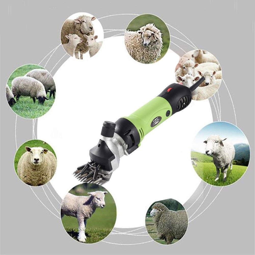 Esquiladora de ganado eléctrica Esquiladora de ovejas Esquiladora profesional de aseo de animales, esquiladora eléctrica de servicio pesado de 6 velocidades, para animales grandes con pelaje grueso y