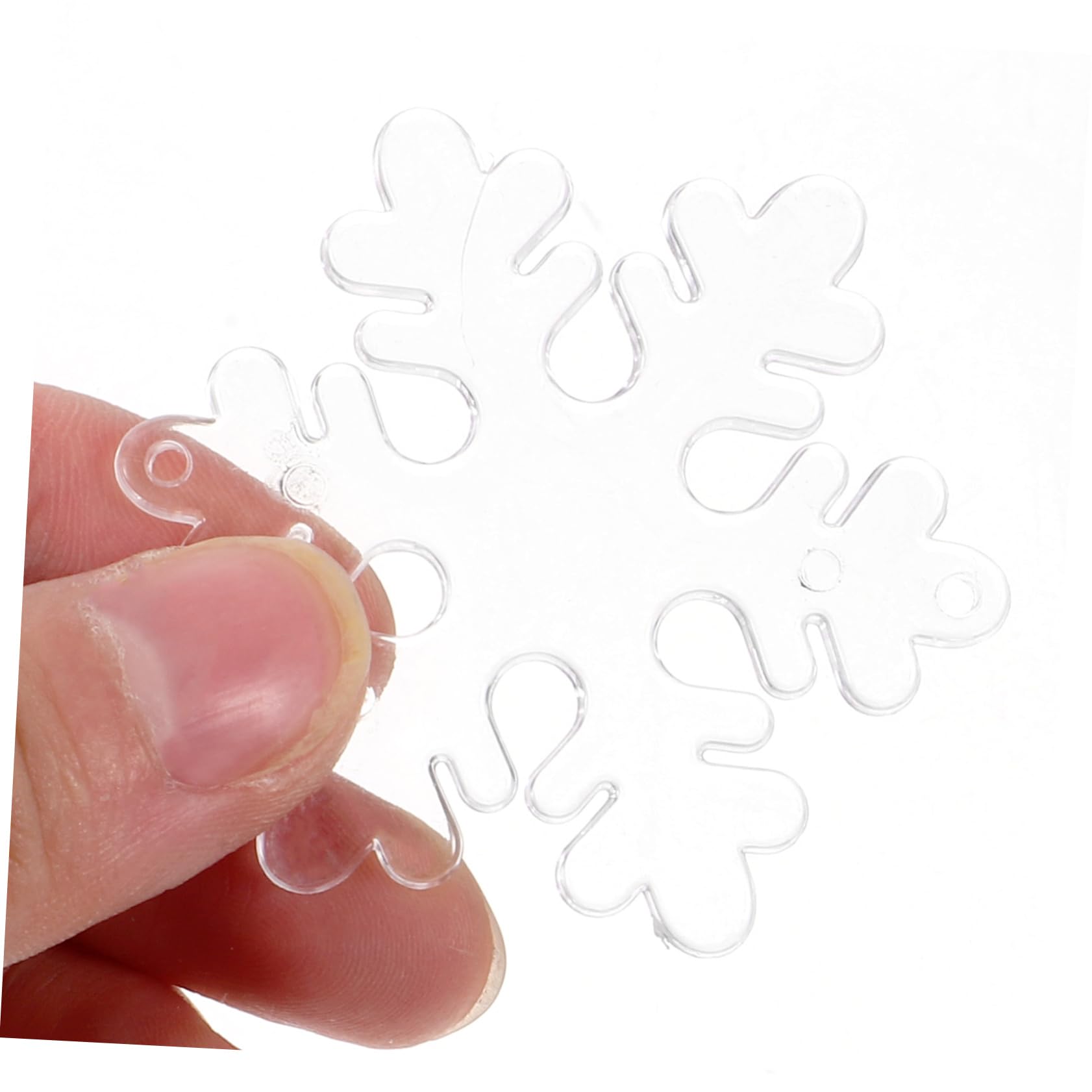 Alipis 500 Pièces Flocon De Neige Transparent Pendentifs d'arbre De Noël Décor De Flocon De Neige Suspendu De Noël Ornements Clairs De De e Ornement d'arbre De Acrylique