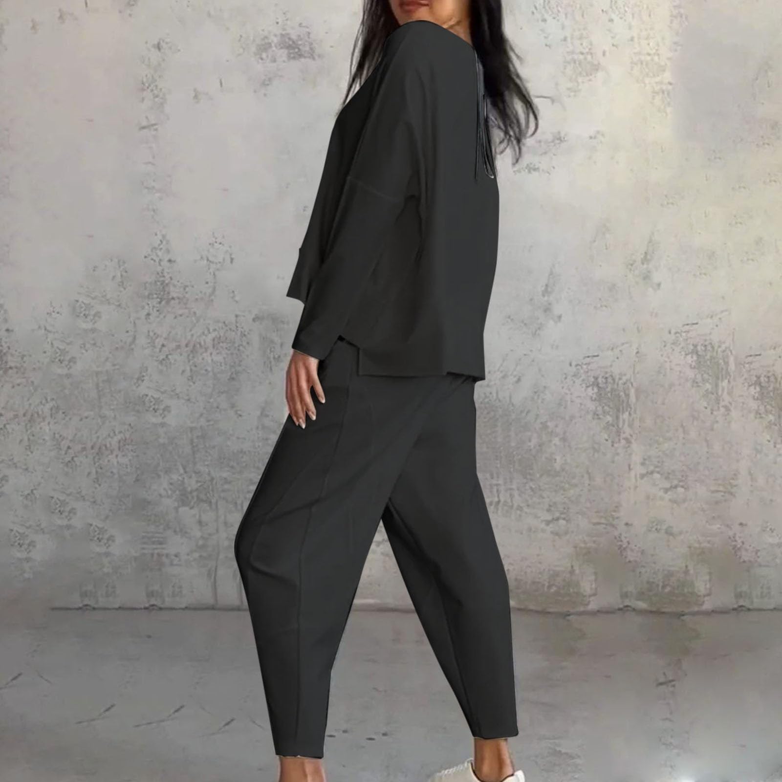 Chándal de mujer completo deportivo de invierno cómodo conjunto otoño dos piezas sudadera con capucha y pantalón tiempo libre Suit para correr sudadera ancha yoga algodón sudaderas de