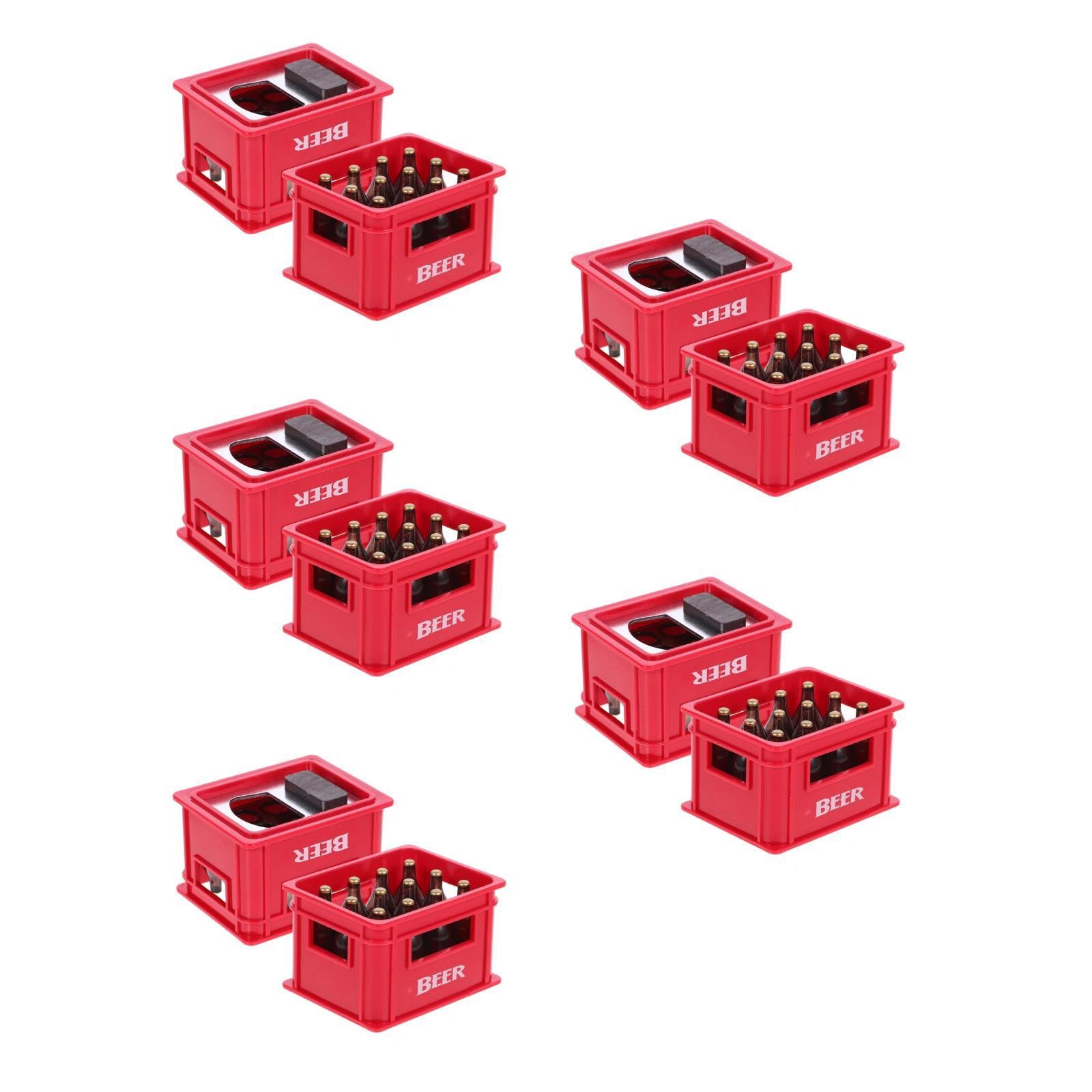 OUNONA 10 Stk magnetischer Flaschenöffner Korkenzieher cooler Flaschenöffner Getränkeöffner Magnete bier magnette Barkeeper für die Wand rot
