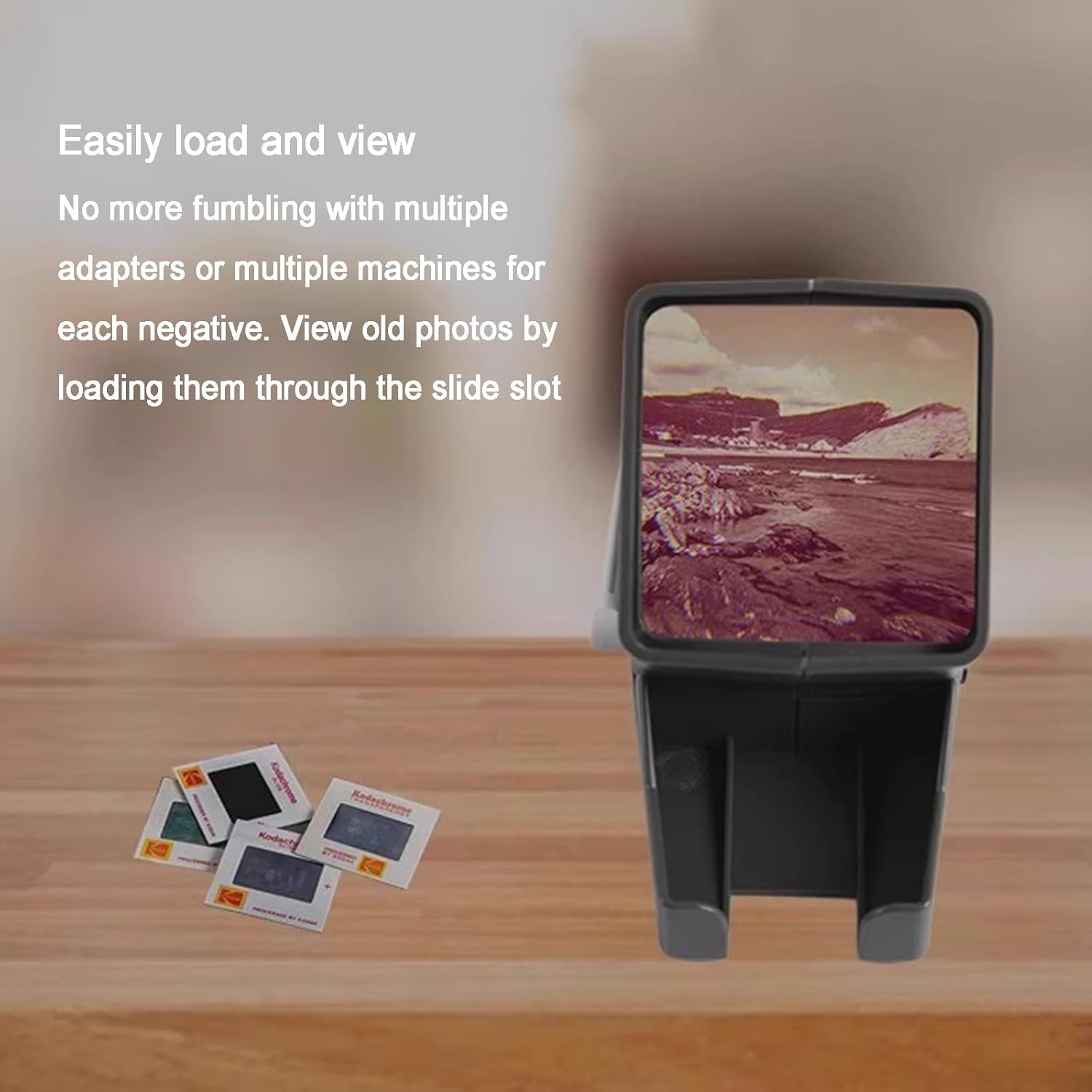 35mm Slide and Film Viewer, LED Lighted Viewing Slide Projector with 3X Magnification, 6000K Color Temperature, for Old Slides & Positive 35mm Film Negatives