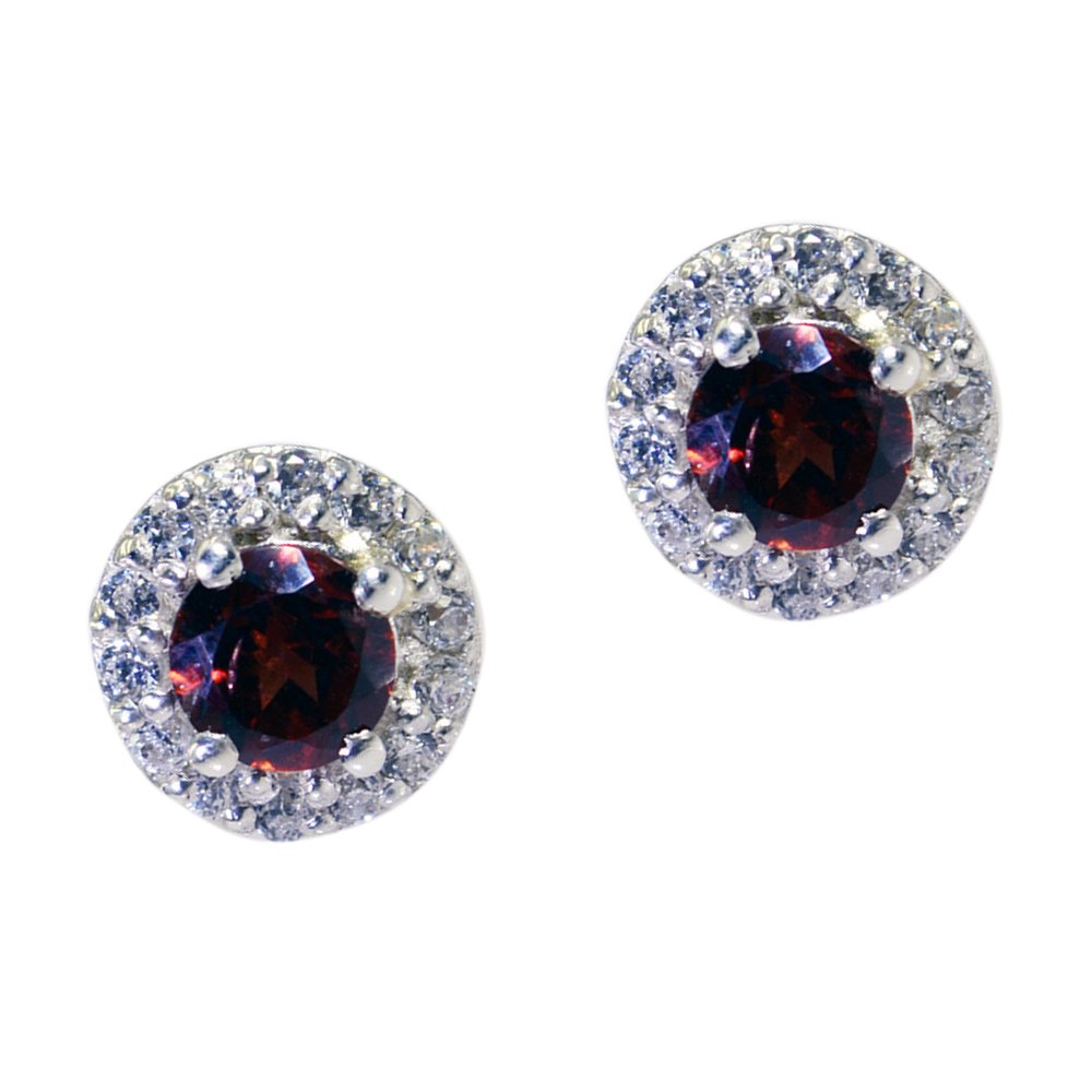 Boucles d'oreilles grenat naturel argent pour sublimer vos tenues du quotidien