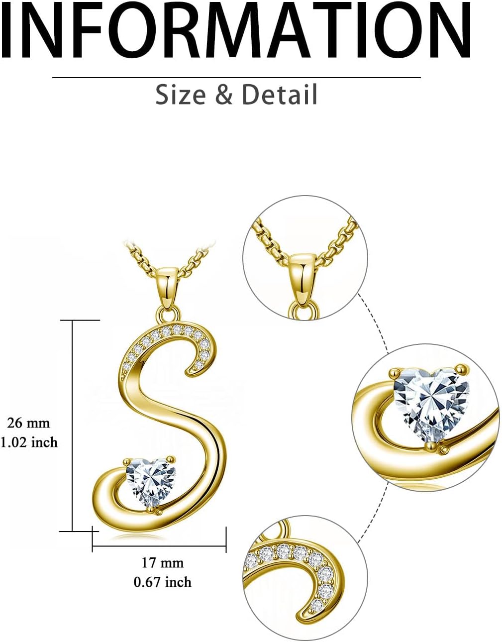 Mothers Day Gifts for Women, 18k Gold Initial Necklaces, Simple Alphabets Letters Birthstone Pendant, Name Jewelry with Luxurious Gift Box, Anniversary Birthday Gift for Mom Wife Daughter Her