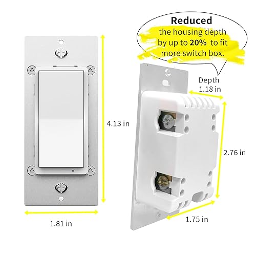 Miniatura 7 de Interruptor de luz inteligente, interruptor de encendidoapagado Wi-Fi de 3 vías (solo 2.4 GHz), requiere cable neutro, compatible con Alexa y Google