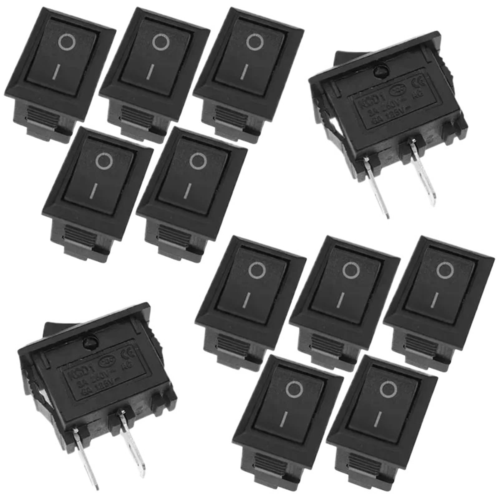 Interruptor KCD1 ON-OFF de 2 pines para reparar pequeños electrodomésticos 7