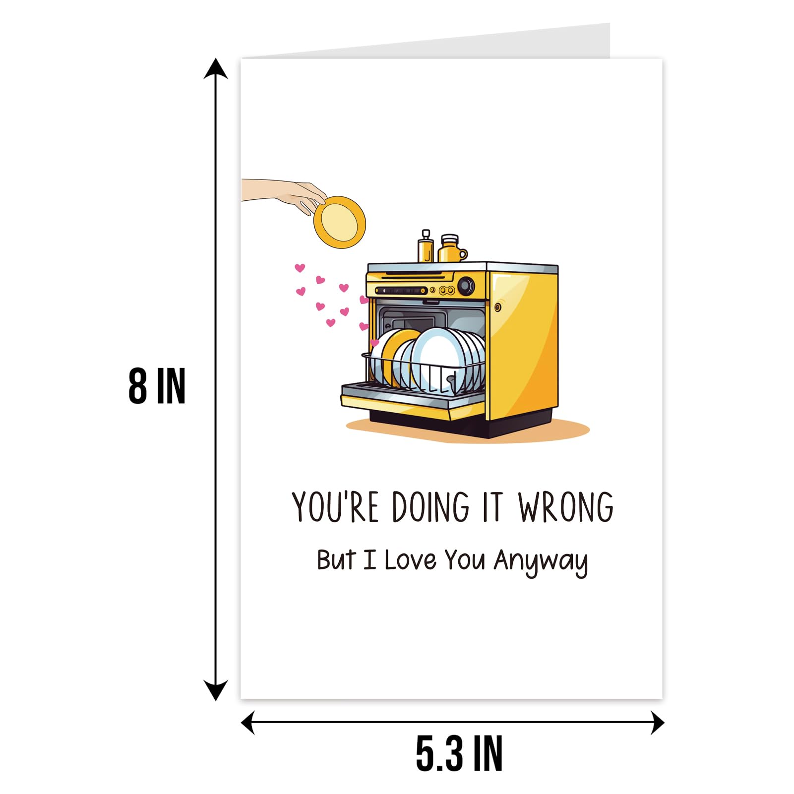 Valentinstagskarte "I Really Really Love You" | Mit Rotem Herz | Innen Leer | Inkl. Umschlag | 150x150 Mm