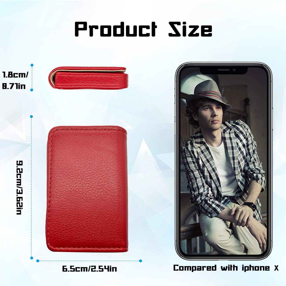 Waylipun Business Card Holder, PU Leather Business Card Case - Image 4