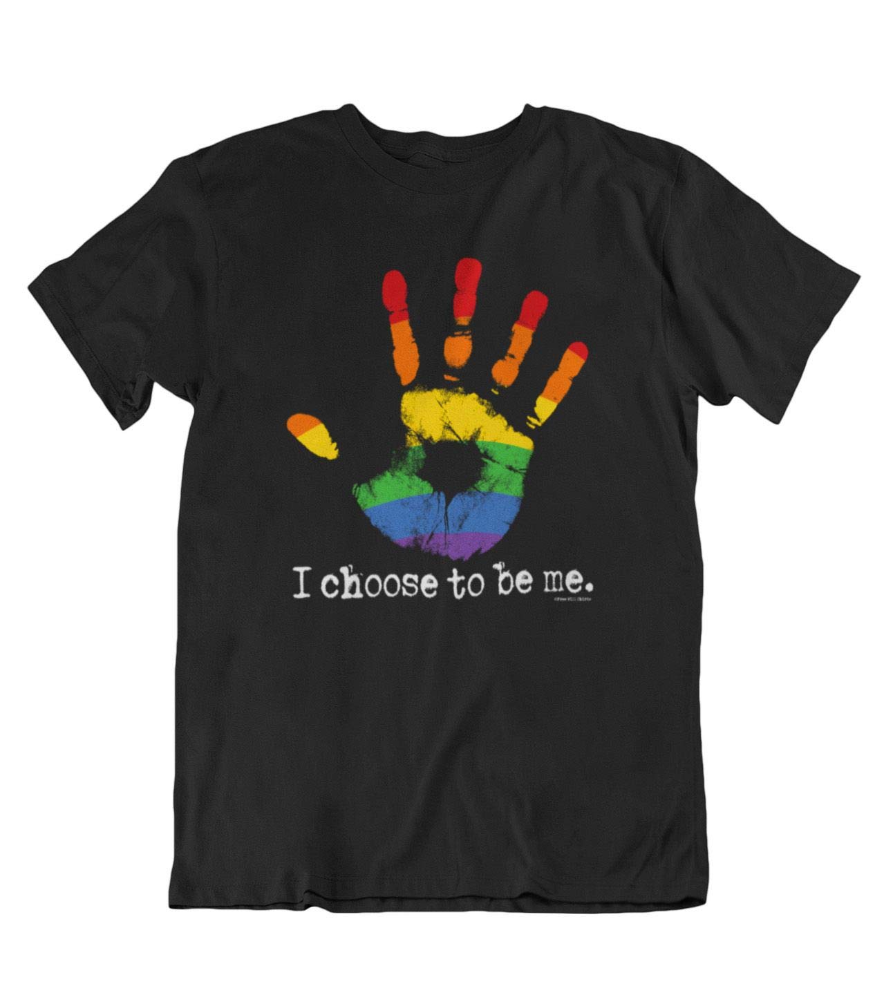 FreeWillShirts I Choose to Be Me - Womens Unisex LGBT Organic Cotton T-Shirt Black