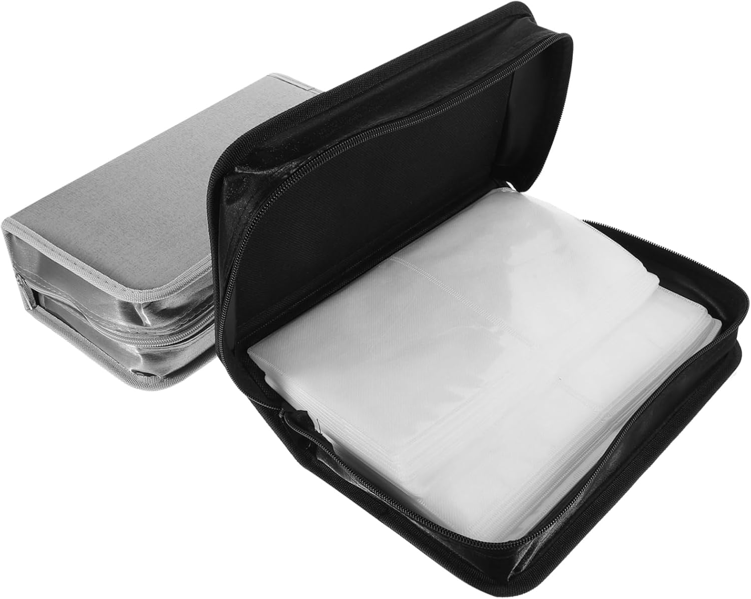 2pcs Portable Cd Storage Bag Large Capacity Disc Holder for and Dvds and Lightweight Case for Travel and Organization
