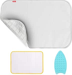 Upgraded Thick Ironing Blanket, Travel Ironing Mat, Double-Side Use, Heat Isolate Cover, 28 x 31 inches