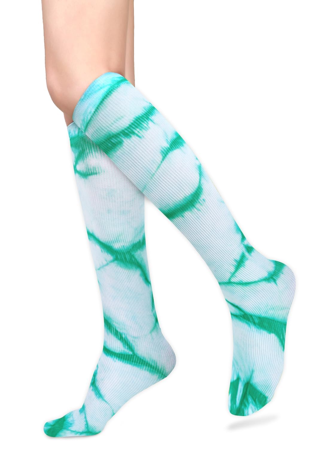 Benefeet Sox Women Girls Thin Nylon Knee High Socks Long Tube Socks Unisex Soft Cozy High Calf Sock Tie Dye/Gradient