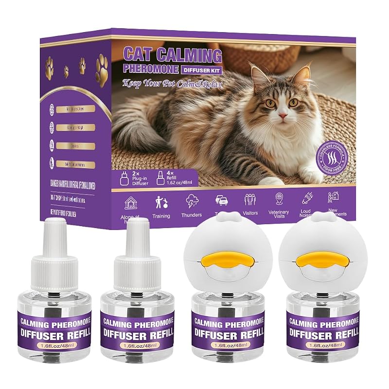 Difusor de Feromônios para Gatos Egdusns com 2 Difusores e 4 Refis