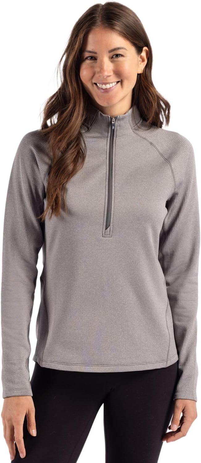 Cutter & Buck Peshastin Eco Fleece Recycled Womens Half Zip Pullover