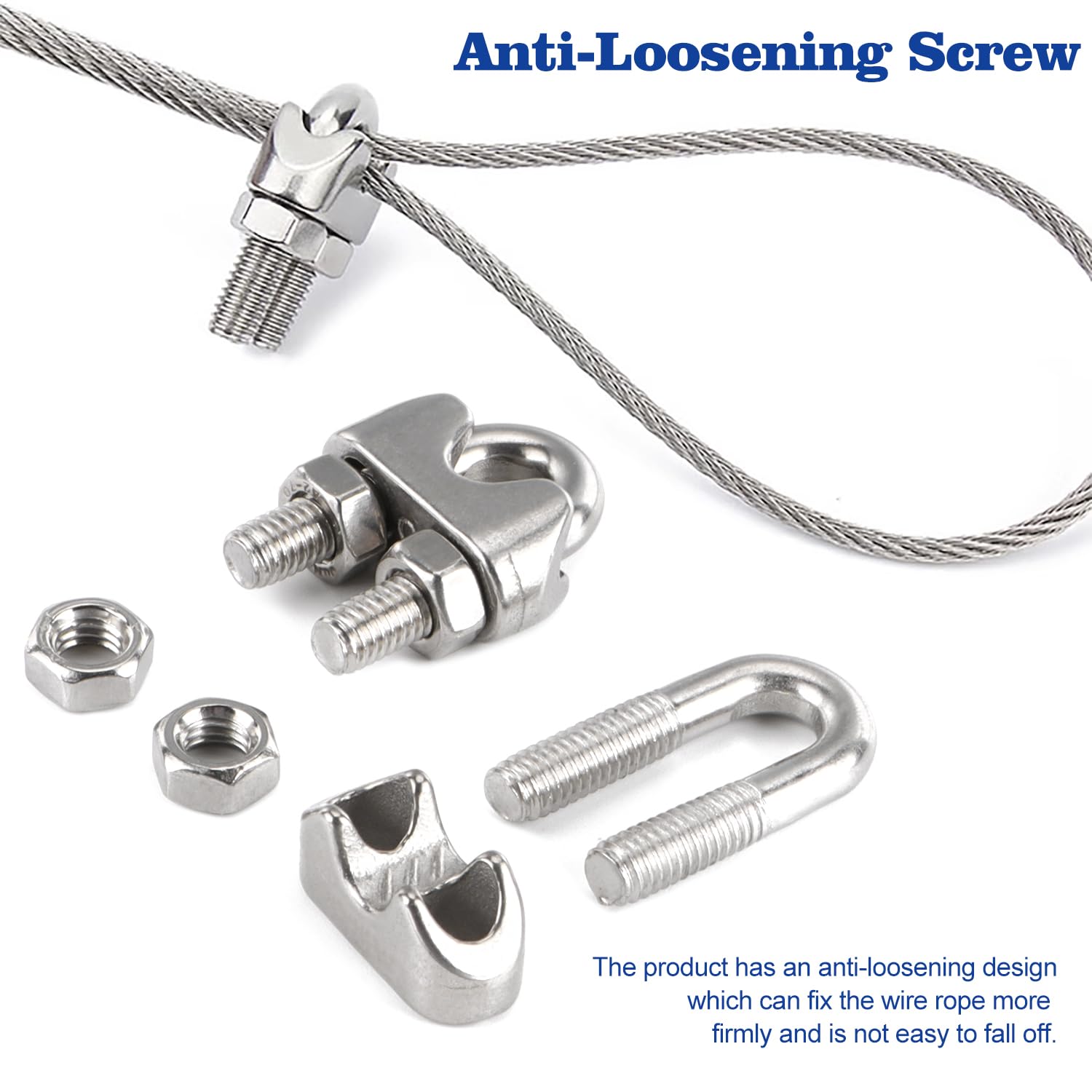 Kit Morsetti Per Cavi In Acciaio - 25 Pezzi M4 + 25 Redance M3, Zincati - Foto 10