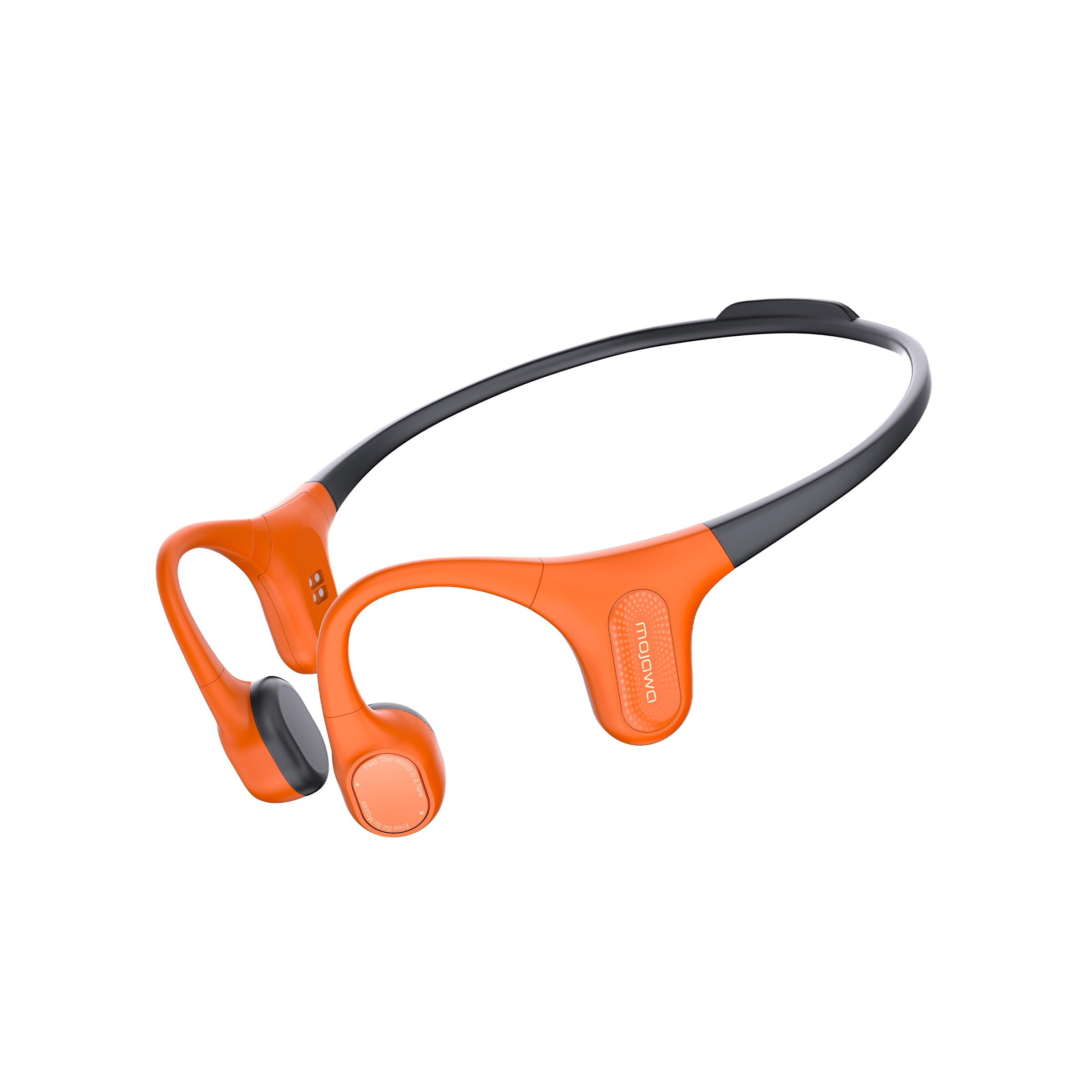 mojawa aerra bone conduction sport headphones orange black