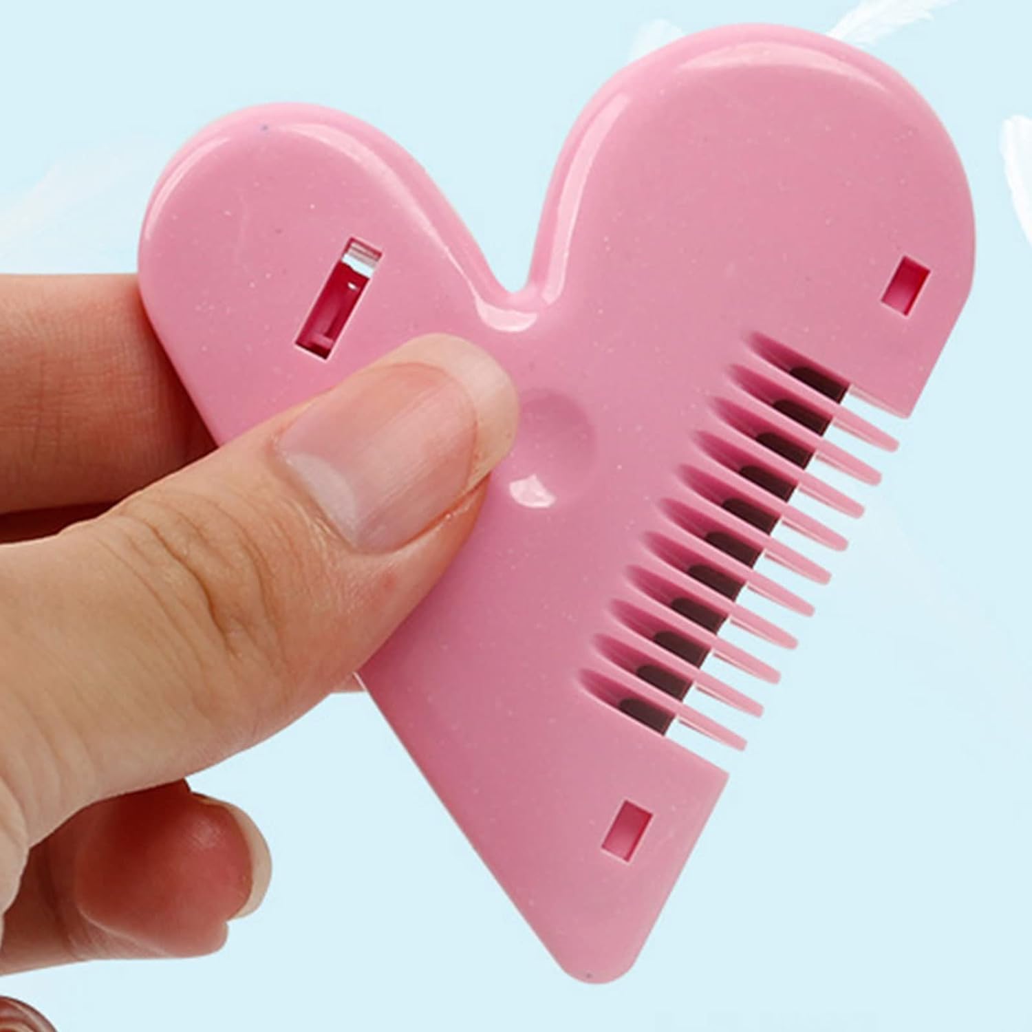 Wowli Heart-Shaped Plastic Hair Cutting Scissors for Baby Girls β Lightweight & Portable Stainless Steel Thinning Scissors (1 Pc) 2
