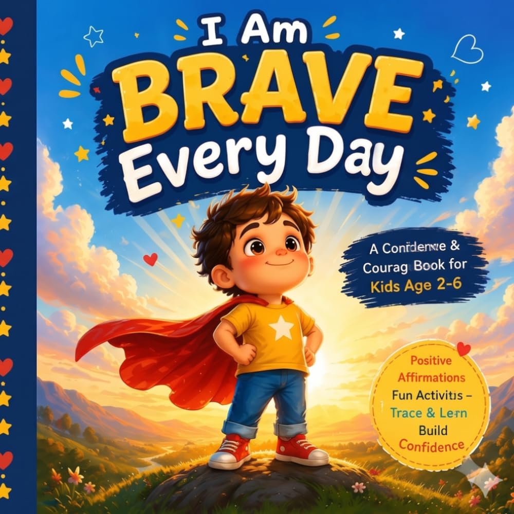 I Am Brave Every Day | A Confidence & Courage Book for Kids Ages 2–6 | Positive Affirmations, Social Emotional Learning & Fun Trace Activities: Learn and fun word Tracking activity in every Page