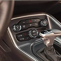 Vista 2 de Keptrim Botón de interruptor de aire acondicionado para Dodge Challenger Charger Chrysler 300 300s 2015-2020, para Ram 2013-2018, aluminio negro, 3