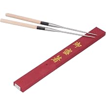 Alvinlite 11.61" Wood Handle Chopsticks, 1 Pairs Premium Reusable Stainless Steel Pointed Chopsticks for Japanese Sushi South Korea Kimbap, Chop Sticks with Gift Case for home office Kitchen