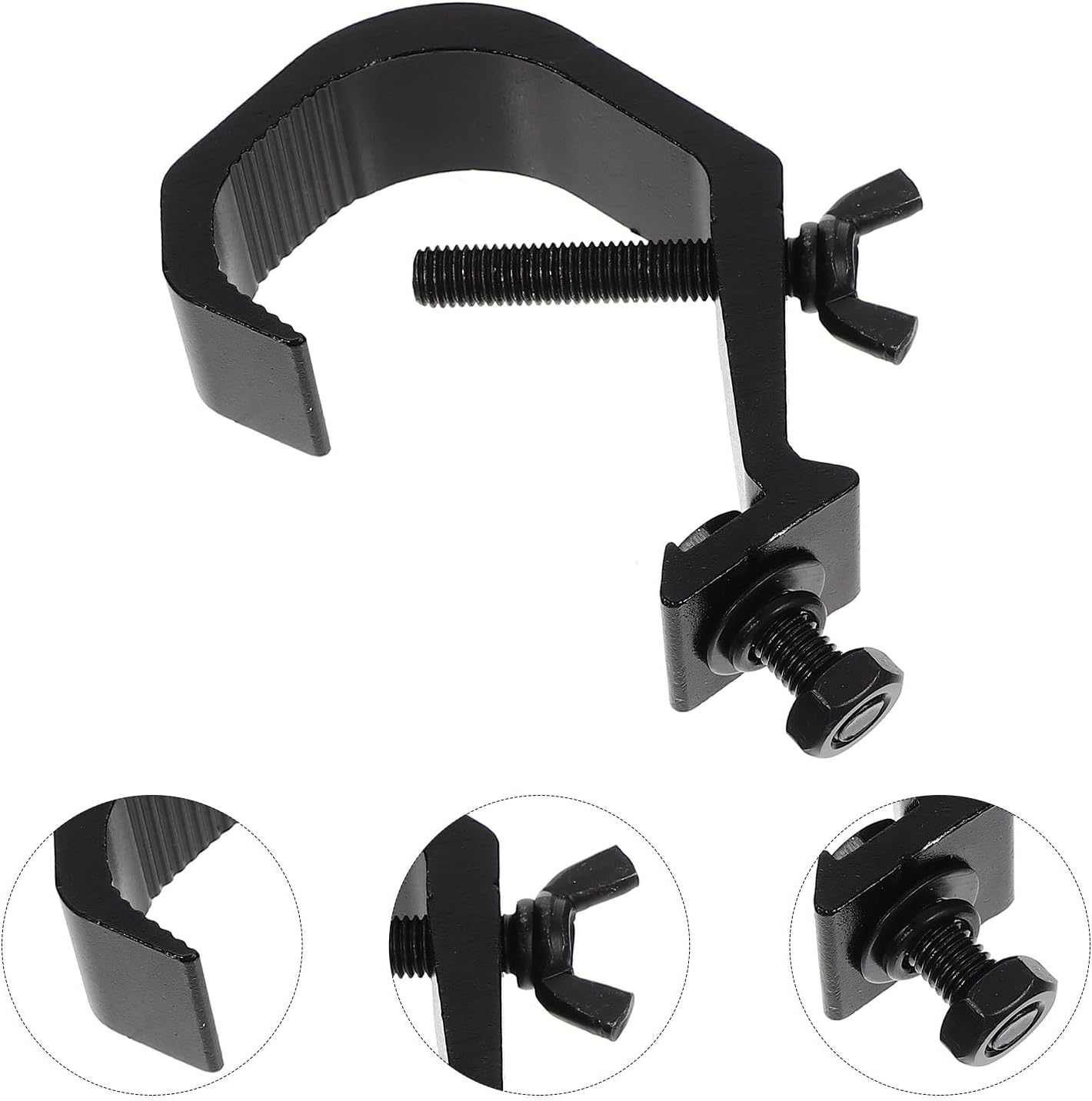 ERINGOGO 5pcs Aluminum Stage Light Hooks with Truss Clamps, Metal Moving Head Lamp Accessories for Dj and Theater Lighting Rigging