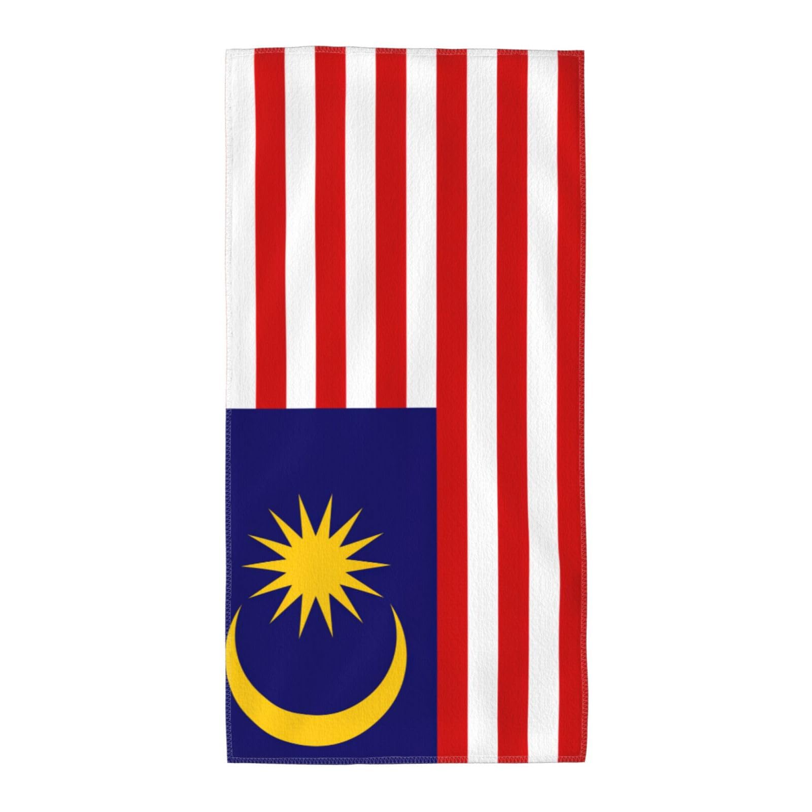 Malaysia Flag Fashion Printed Long Bath Towel For Pool Side Seaside Holiday