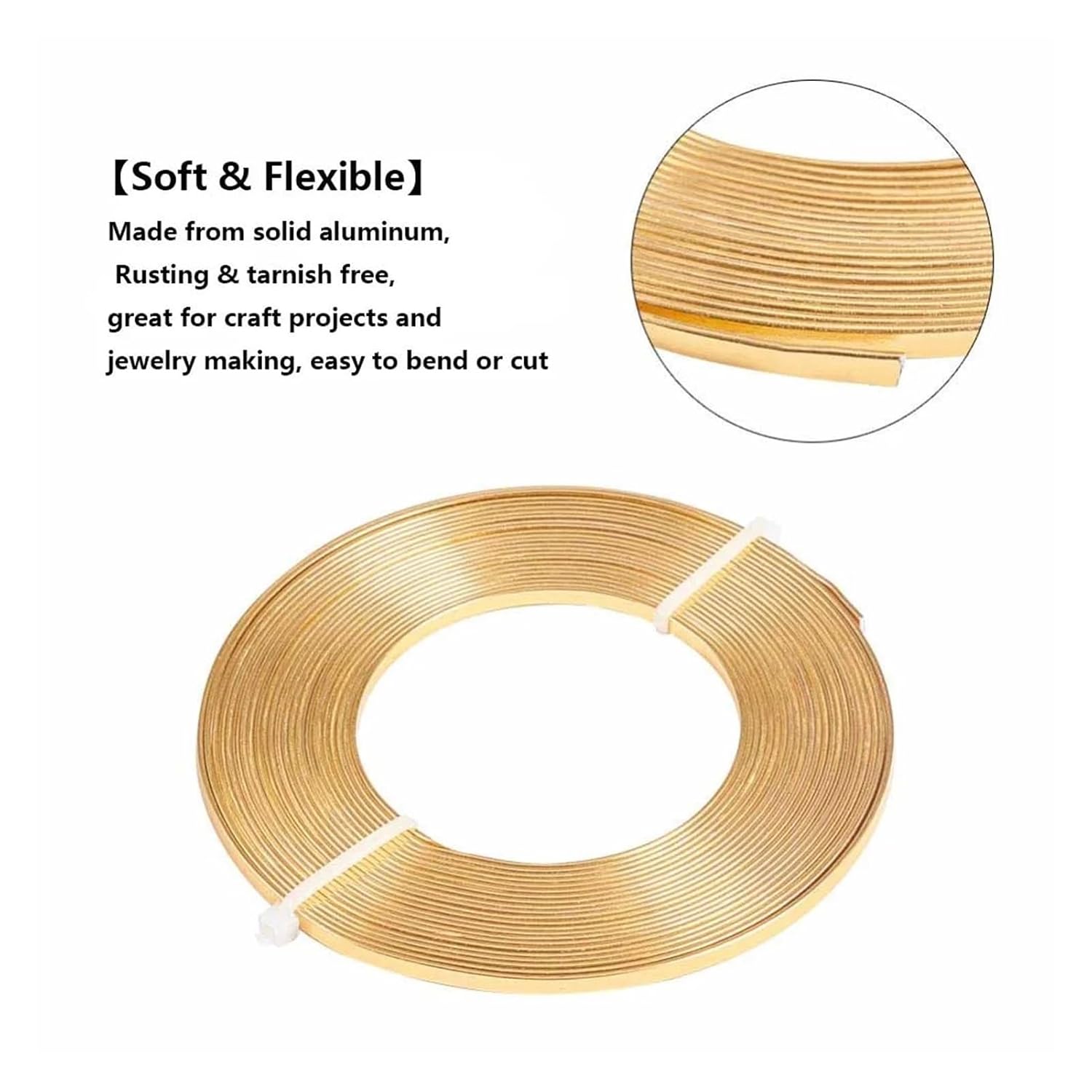 5mm X 5M Colored Aluminum Craft Wire - 8 Colors, Jewelry-Grade, Rustproof for Bezel/Rings/Earrings(2 Mixed Color B)