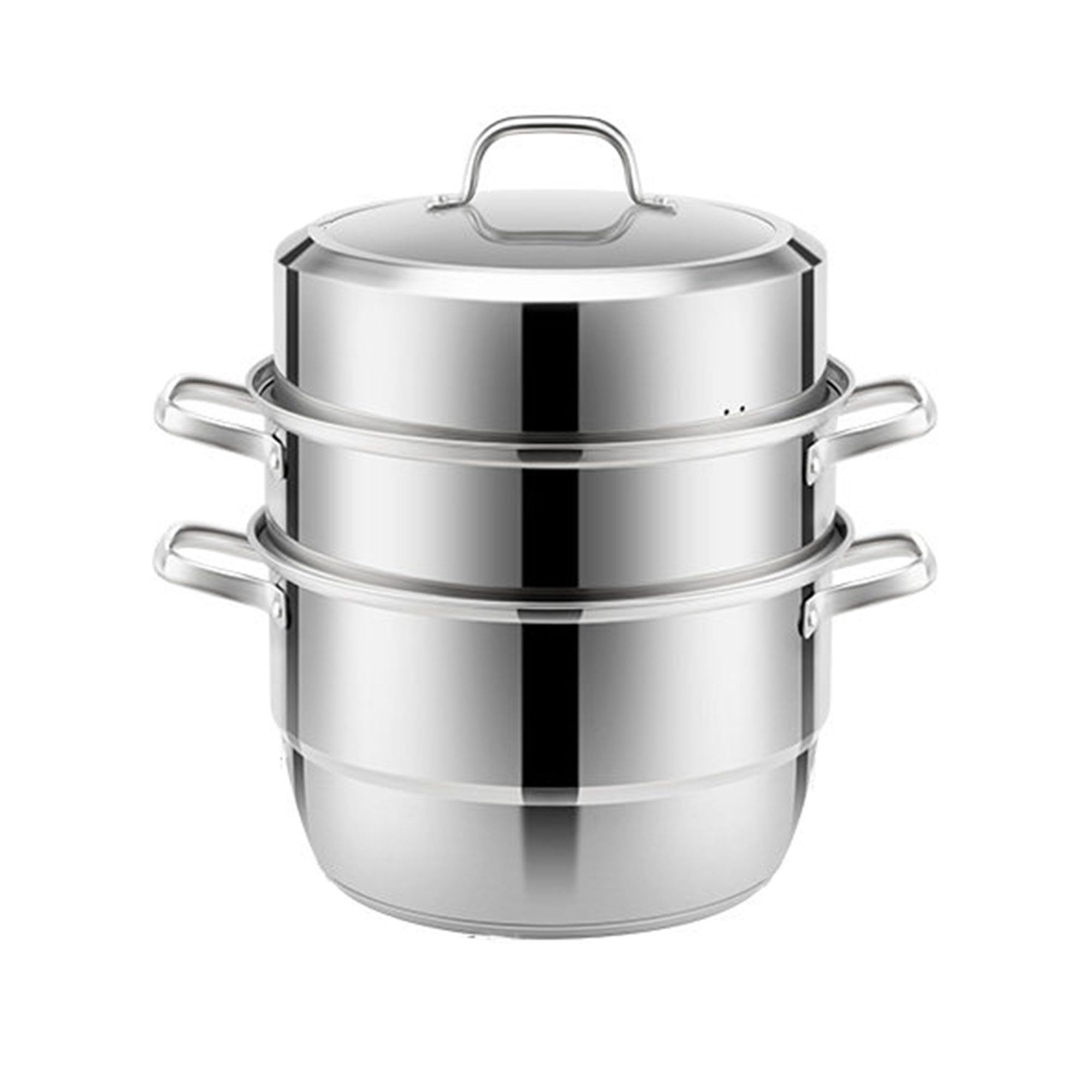3-stufiger Dampfgartopf aus Edelstahl for Kochen | Stapelbarer Eintopf-Kochtopf for Gas-Induktionsherd(36cm)