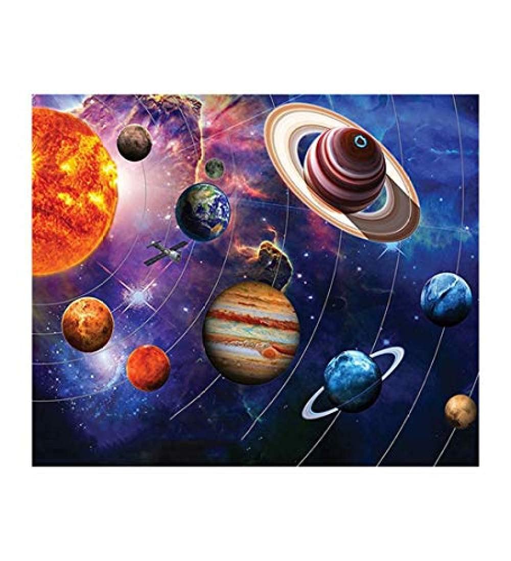 1000 Teile Puzzle Für Erwachsene,Planet Des Sonnensystems Puzzle Für Familie, 2000 Teile Holz Intelligenz Bildung Für Kinder Puzzle Spielzeug, Diy Eltern-Kind Spaß Spiele, Für Zu Hause Wand Deco