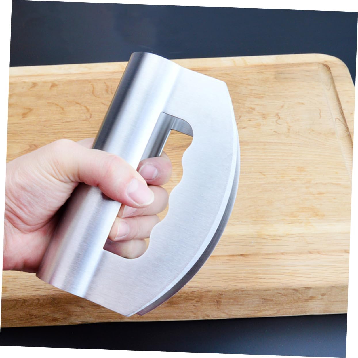 Salad Chopper Double Knife Stainless Steel Chopper Vegetable Slicer and Mincing Tool Chop Salad