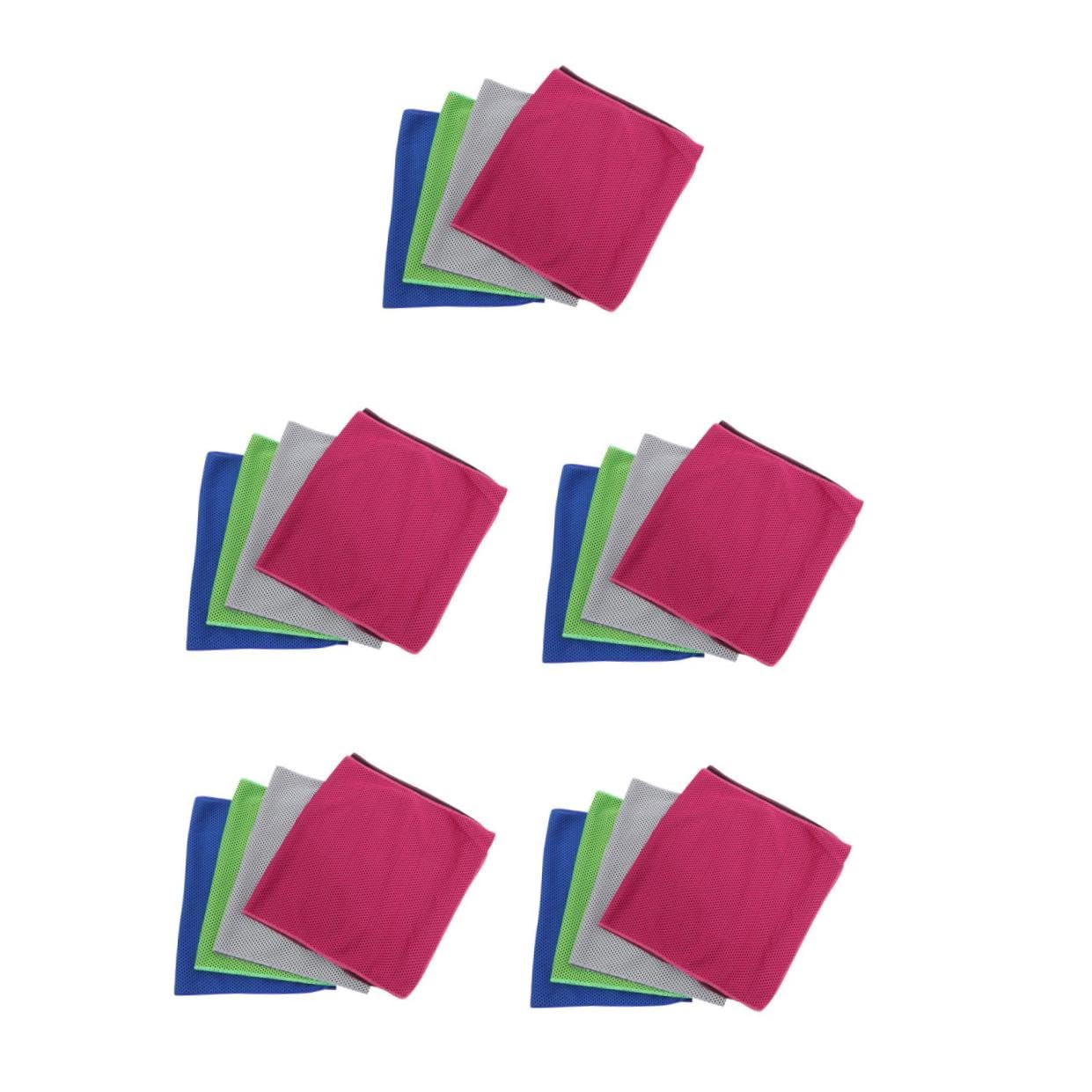 Toddmomy 5 Ensembles Serviette de Sport Froide Serviettes de Sport Douces pour la Peau de Confort de randonnée Respirante à séchage Rapide Polyester