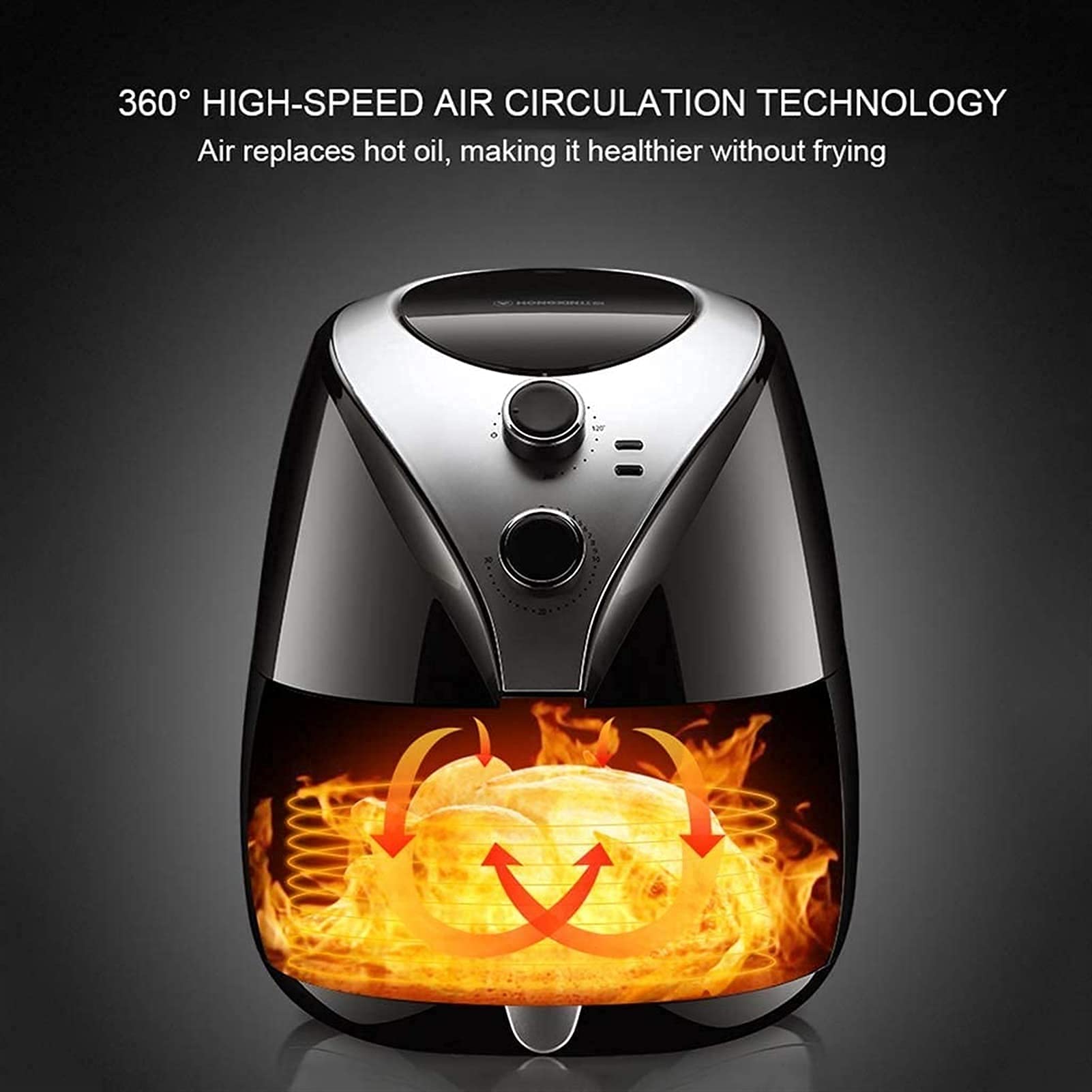 Friggitrice ad aria per uso domestico Friggitrice ad aria da 5 litri Frieshine francese multifunzionale Home Smart senza friggitrice Forno con tempi precisi con suono rapido Ogni famiglia Stabilize