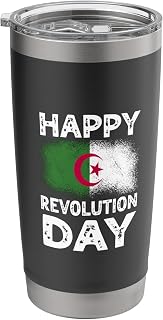 Happy Revolution Day Algeria Flag Algerian Independence Stainless Steel Insulated Tumbler