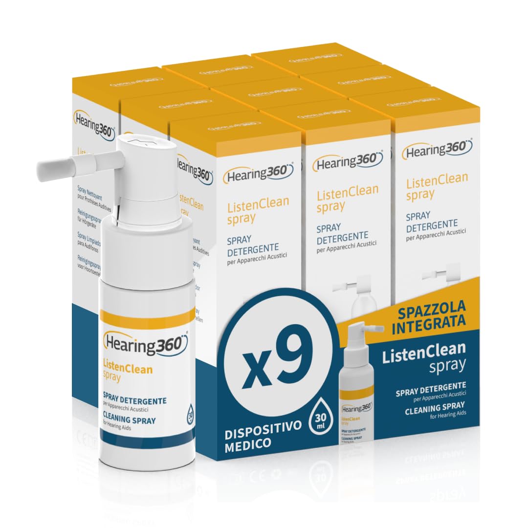 Spray Detergente Disinfettante per Apparecchi Acustici e cuffiette bluetooth con Spazzolino integrato 30 ml - Igienizza e disinfetta i tuoi apparecchi acustici in profondità e in sicurezza (9)