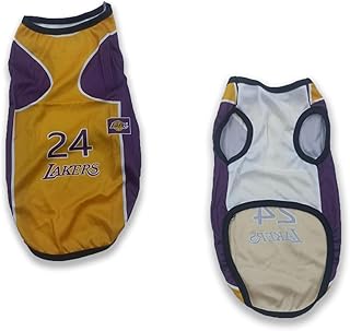 Yellowcult Cute Dog T-Shirt Clothes, Summer Sweetshirts Sporty Pet Outfit for Small Dog, cat, Puppy, Kitten for Bithday Party, Travel, Outing, Photos(XS- Purple)