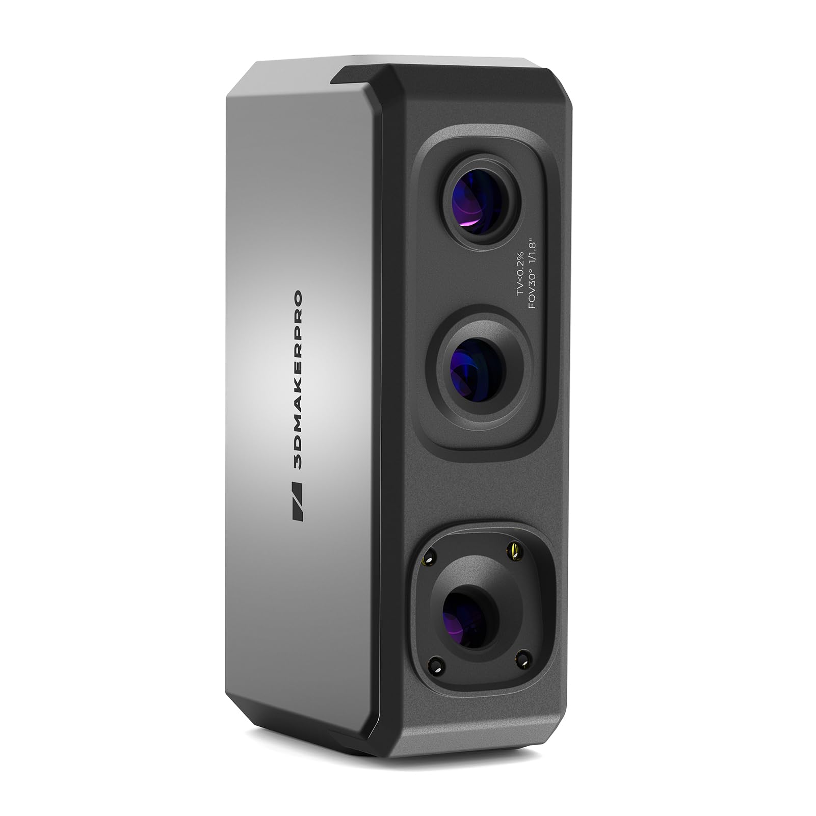 Domary Seal Lite 3D-Scanner, 0,02 Mm Genauigkeit, Tragbarer 3D-Modellscanner, Anti-Shake, Geräuschloses 9-Stufen-Licht mit JMStudio-Software für MacOS