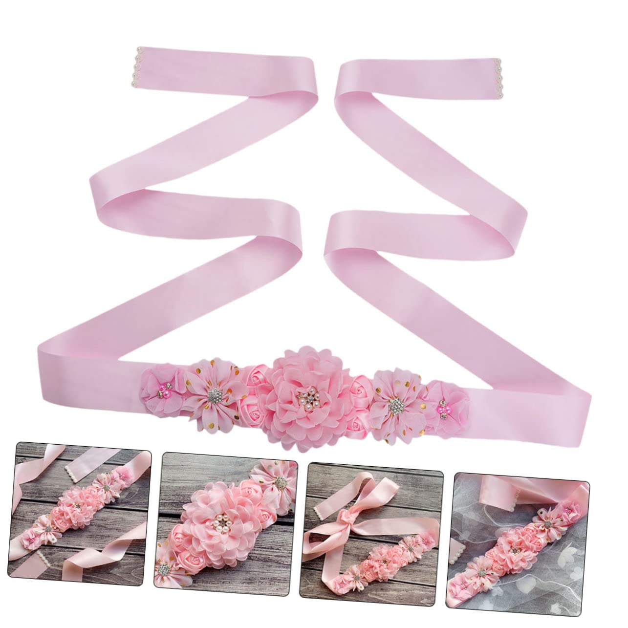 GALPADA 3piezas Cinturón De Flores Elegante Para Mujer Cinturón De Fiesta De Accesorio Para Fotografía Maternidad y Bodas