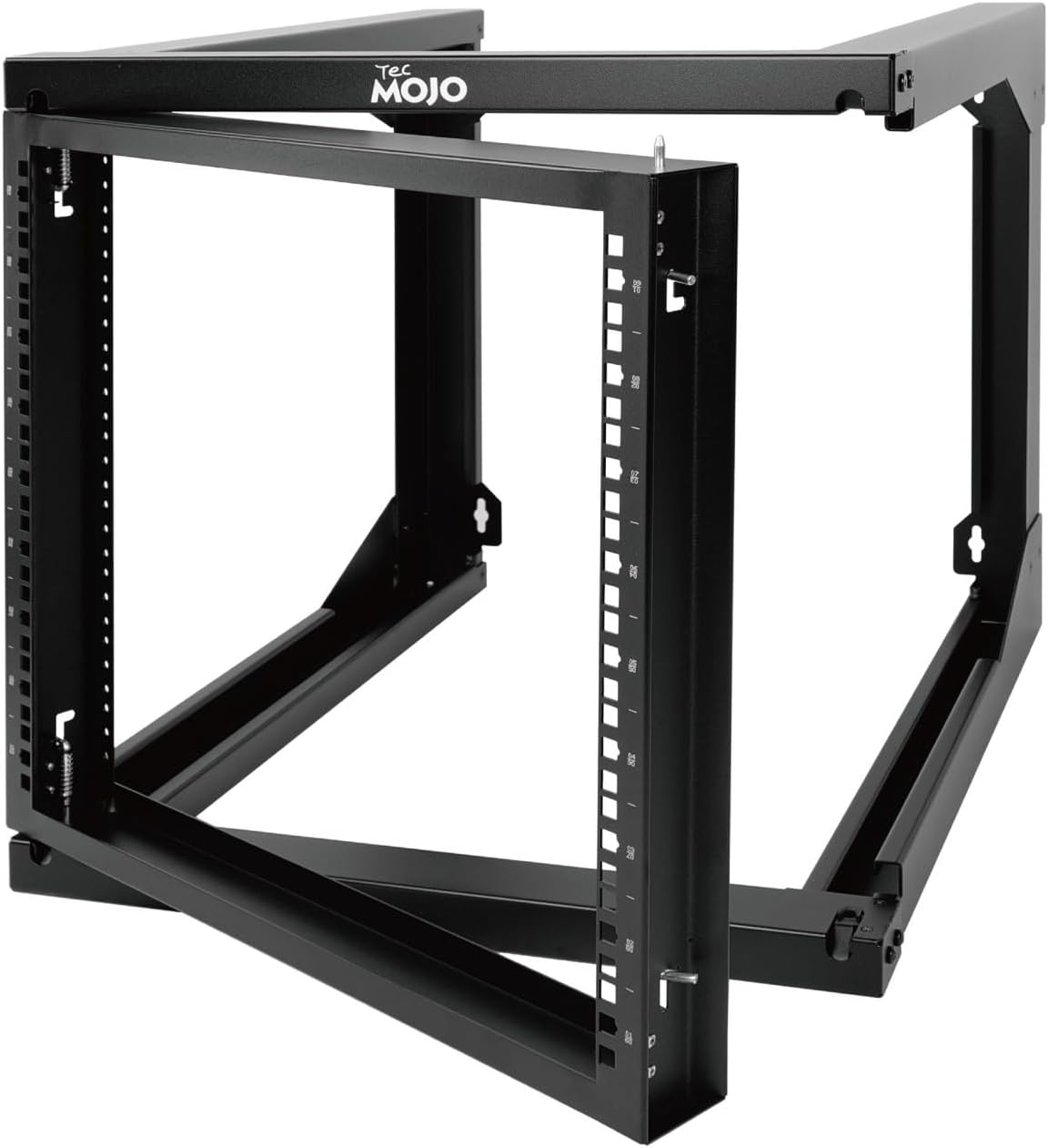 Tecmojo 9U Rack Wall Mount with Swing Gate, 9U Server Rack for 19inch Computer/AV/Data/IT/Media Equipment, Open Frame Server Rack with 24inch Depth, Square&Tapped Holes 9U/24" Depth (New)