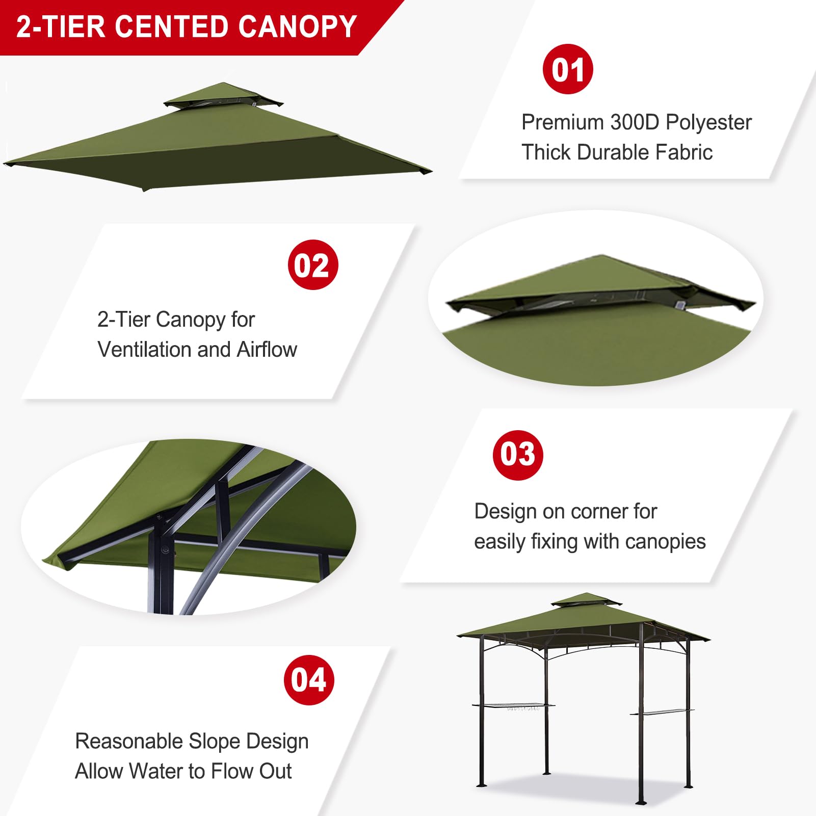 Snapklik.com : Eurmax USA High Performance Grill Gazebo Canopy