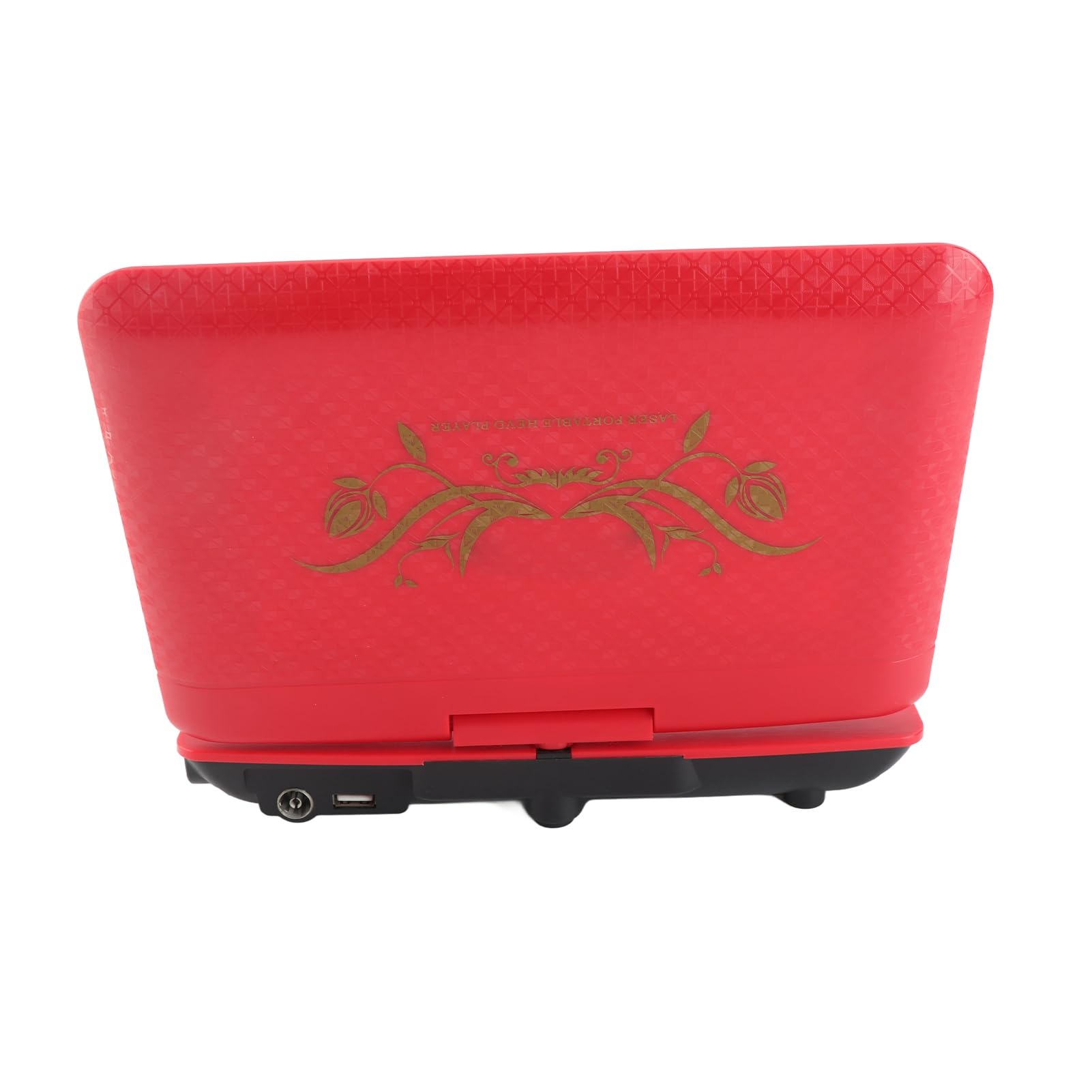 Mini Lecteur DVD Portable de 6,8 '', avec écran Panoramique LCD HD Pivotant à 270 °, Prise en Charge de la Carte USB/SD/Sync TV et de Plusieurs Formats de Disque, pour Les Enfants(Rouge)