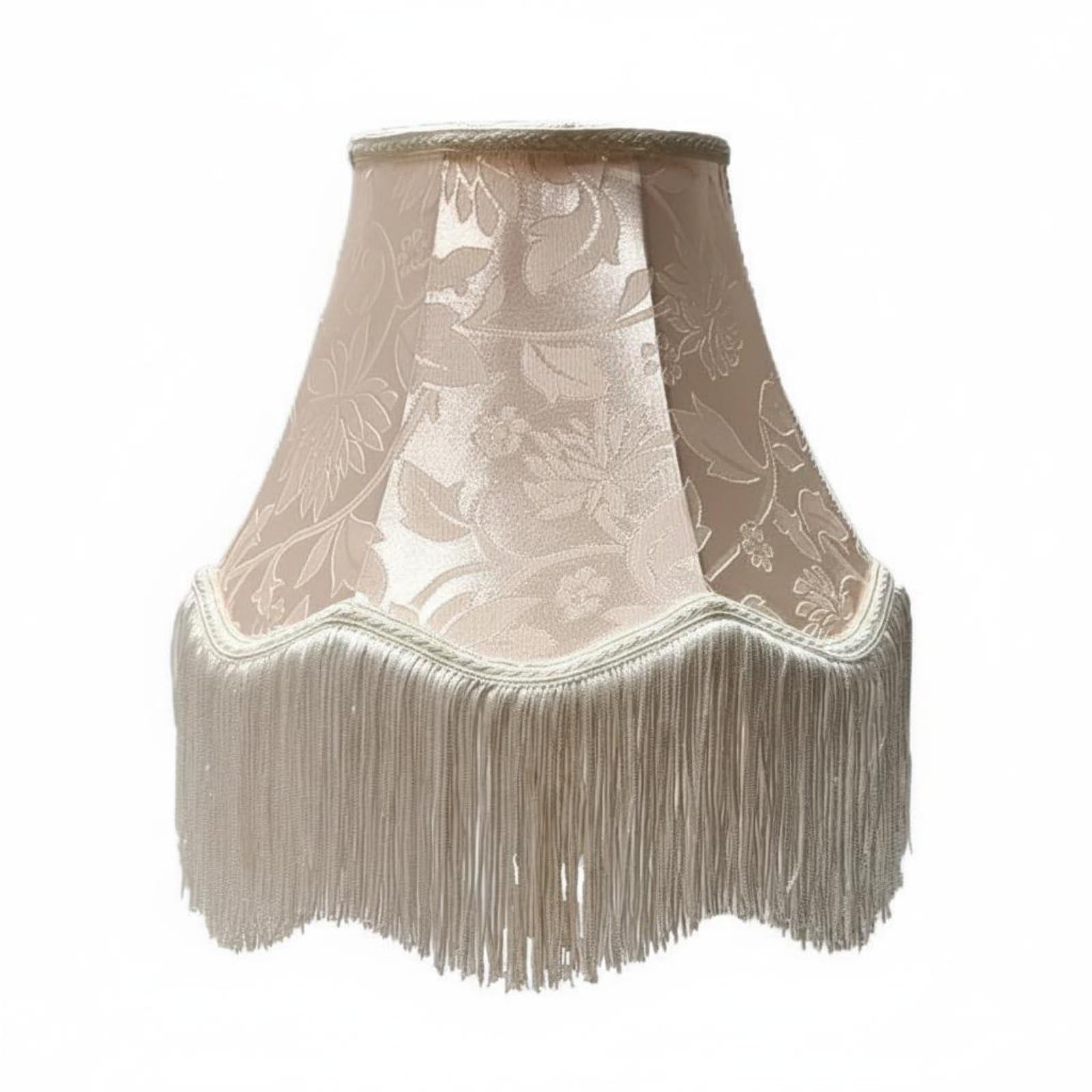 Handmade Vintage Tassel Lampshade Light Luxury Design Tassel Lamp Shade Ambient Lighting Cloth Lampshade Fringed Trim for Bedroom, Living Room, Pink Flower Tassel-image-44