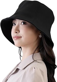 [KIZAWA] 帽子 レディース バケットハット uvカット 冷感 日除け帽子 日焼け防止 紐付き春夏 サイズ調整