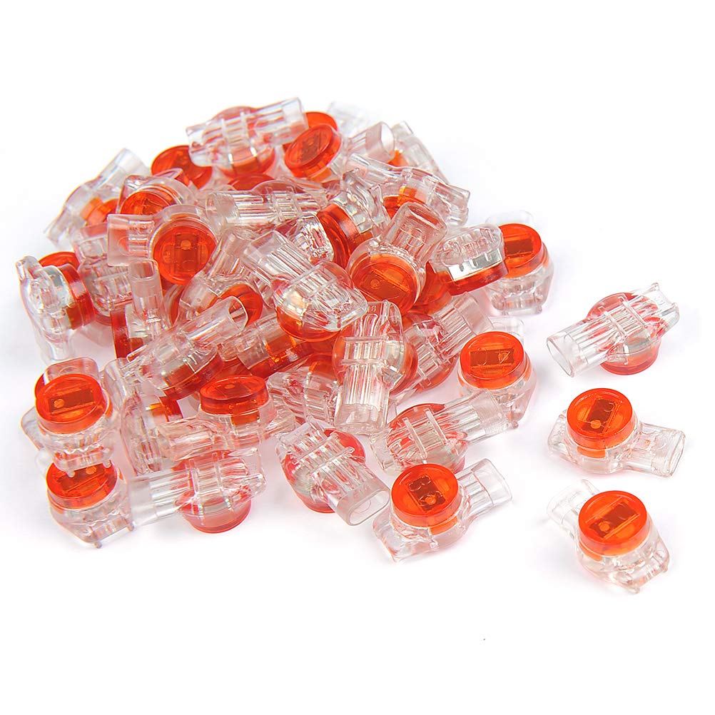 BUYGOO 250 Pcs Data Phone Wire Butt Splice 2/3/T Ports UY/UY2/UR/UR2/UG Crimp Terminal Connectors Assortment Kit - with Connector Crimping Pliers