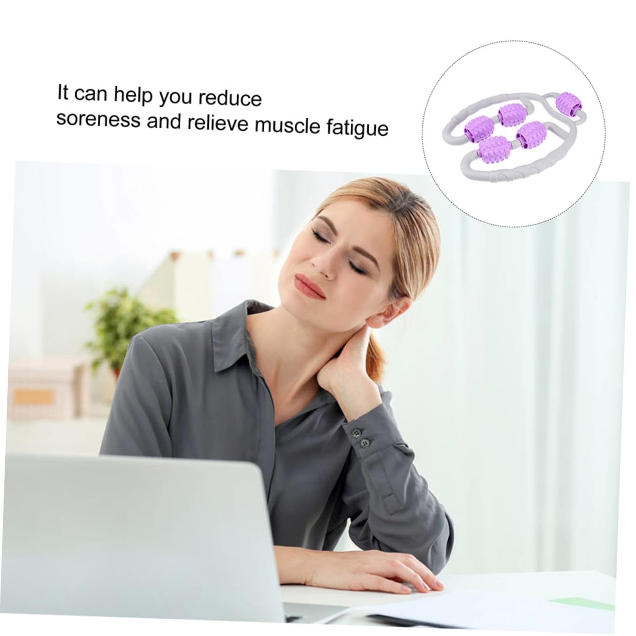 Rodillo de Masaje Portátil para Músculos de Piernas y Brazos, 2 Piezas, Material Abs, Uso Doméstico para Relajación Después del Ejercicio
