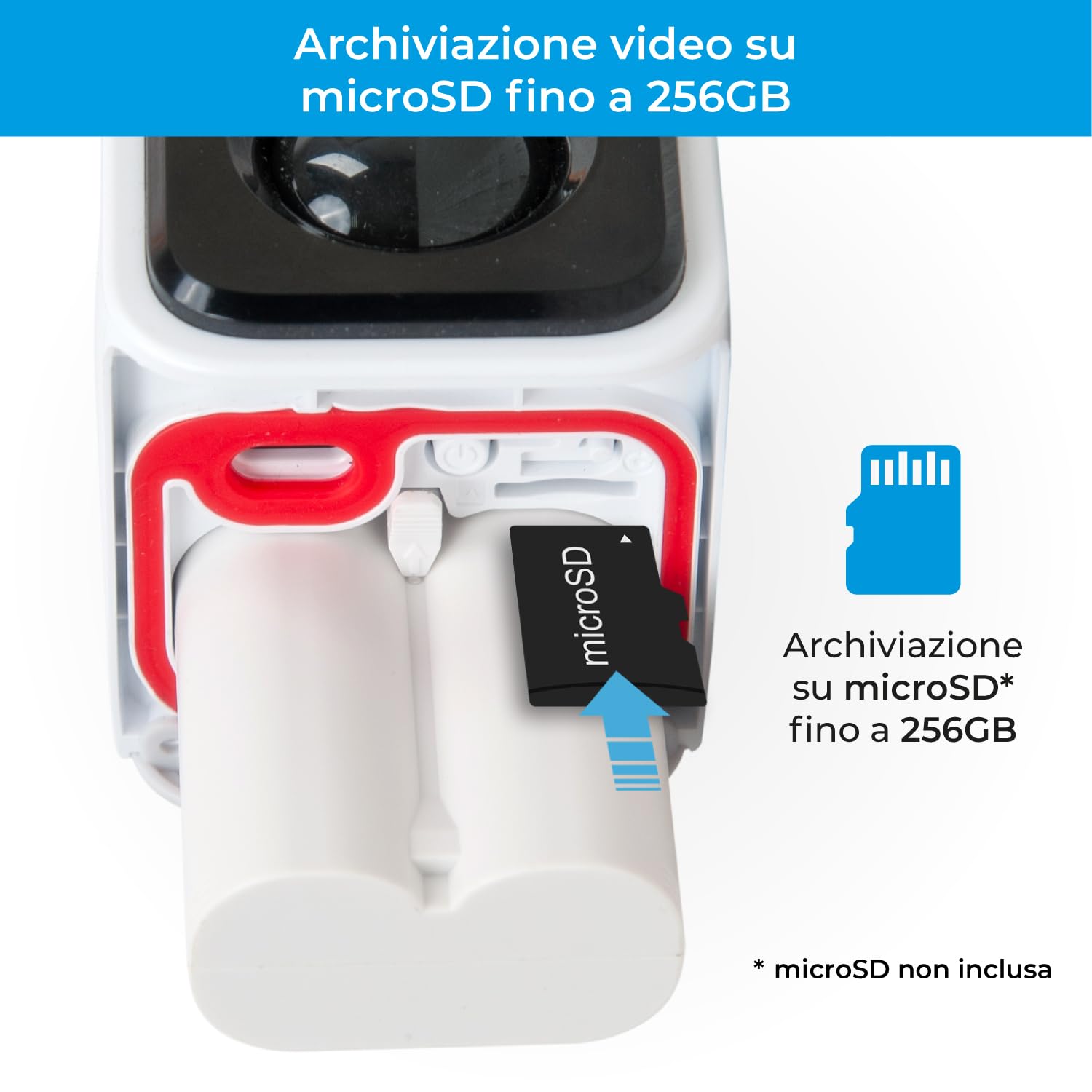 Flip Telecamera Wireless a Batteria 3MP Esterno Visione nottura a colori Videocamera Sorveglianza Rilevamento umano Audio Bidirezionale IP65 MicroSD Batteria Intercambiabile 5200mAh ISW-BBTR-3M